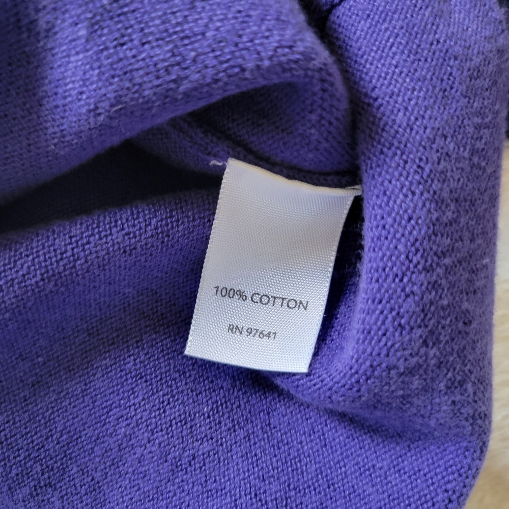 J. Jill | Pretty Purplish Blue Long Sleeve Knit Sweater (SIZE M) - Picture 6 of 10